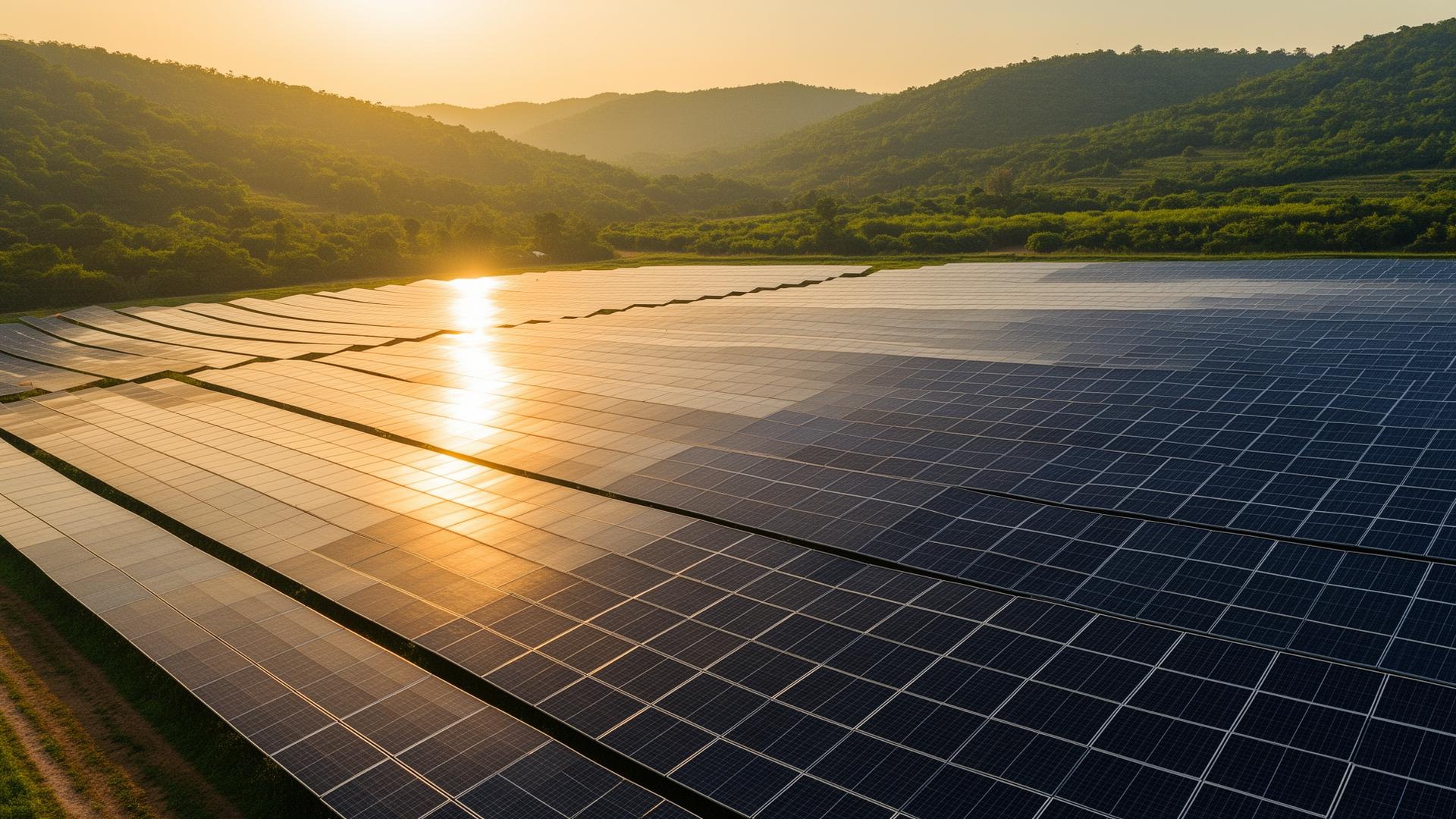 Original solar panel farm
